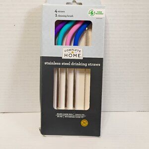 Set of 4 BPA Free Stainless Steel Straws – Eco-Friendly & Travel-Ready!